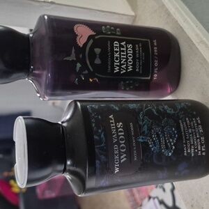 Bath And Body Works Gently Used Wicked Vanilla Woods Body Wash And Lotion.